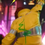 Cyberpunk-2077 Lucy Edgerunners Yellow Jacket Reflective Strip Style