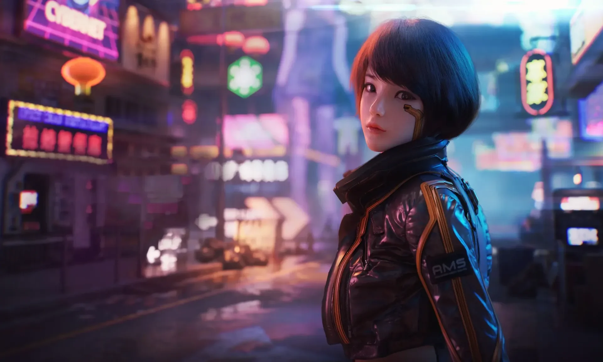 Cyberpunk Syn Street Tech Jacket Black Leather with Red Trim (1)